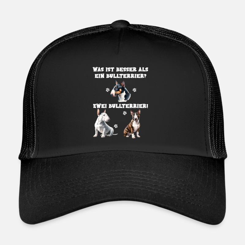 W. ist besser als ein Bullterrier zwei Bullterrier Trucker Cap