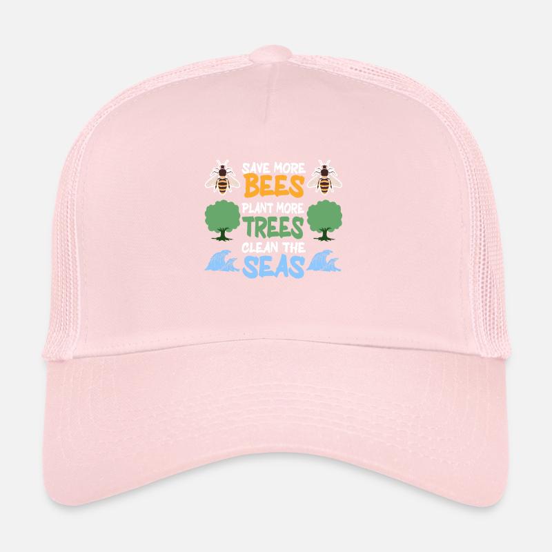 Save More Bees Plant More Trees Clean The Seas Trucker Cap