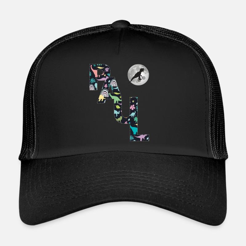 PAUL - Beautiful boy name with dinosaur Trucker Cap