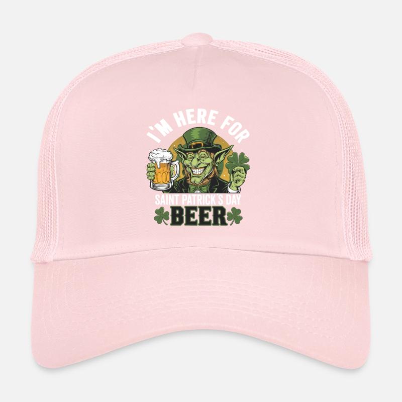 Saint-Patrick Bière Leprechaun Kobold Bier Casquette trucker 