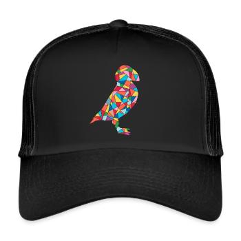 puffin puffin girl puffin puffin - Trucker Cap - black/black - Front