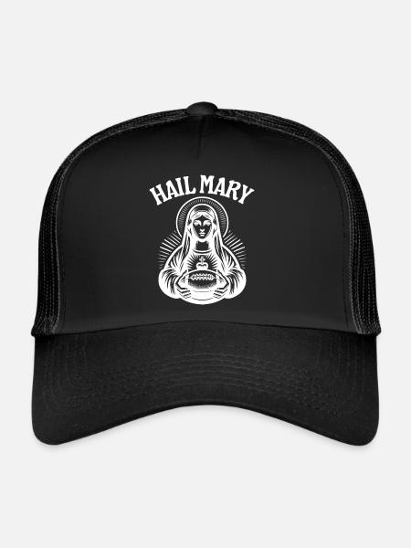 Hail Mary Football - Trucker Cap - black/black - Front