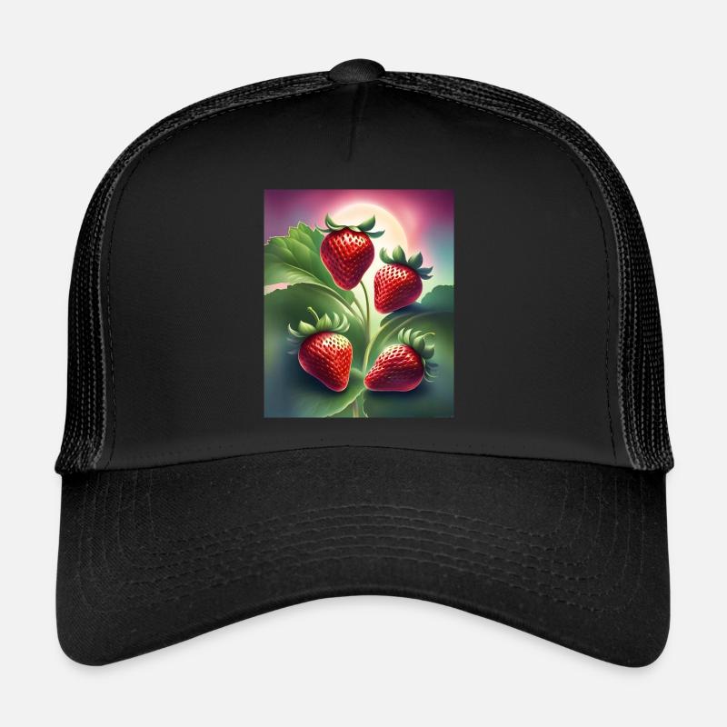 Vier leckere Erdbeeren Trucker Cap