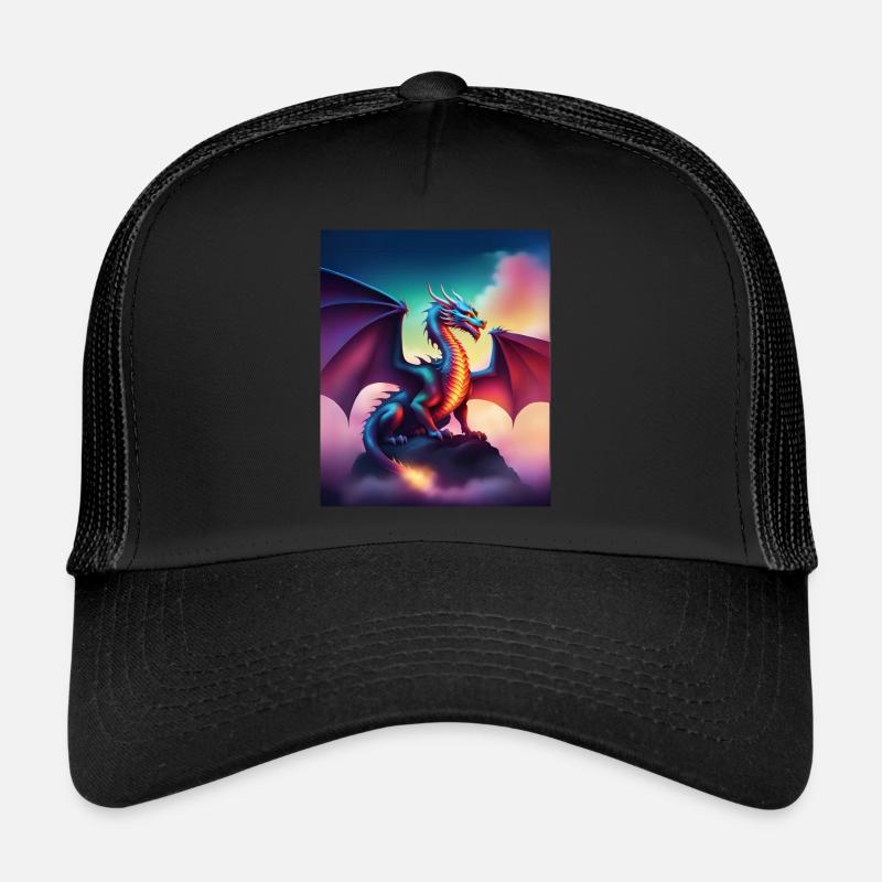 Drache auf einer Klippe Trucker Cap