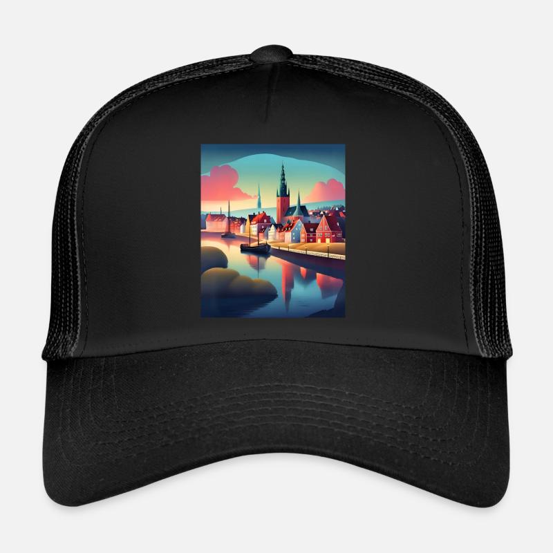 Une ville du Danemark Casquette trucker 