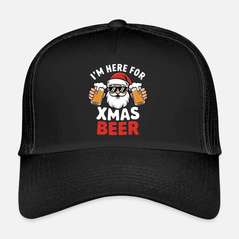 Dicton de Noël à la bière du Père Noël Casquette trucker 