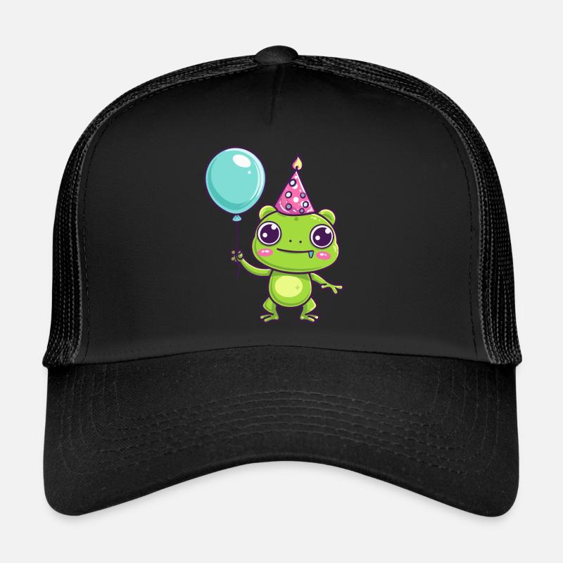 Frog Birthday Comic Cute Trucker Cap