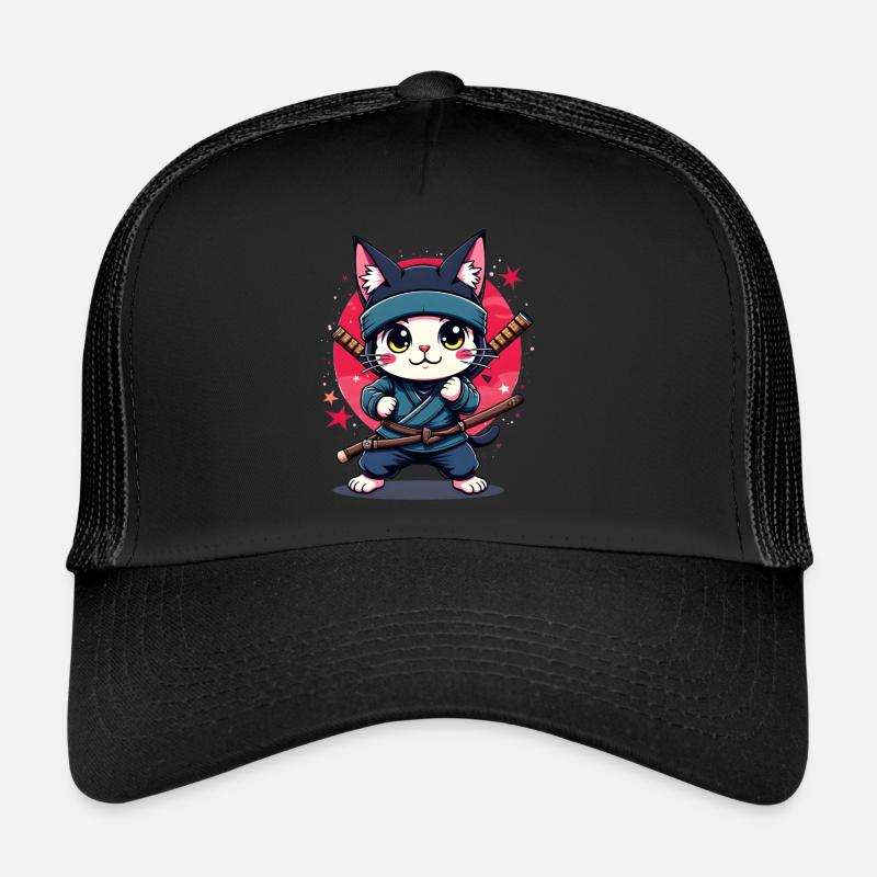 Japanische Kawaii Ninja Katze Trucker Cap