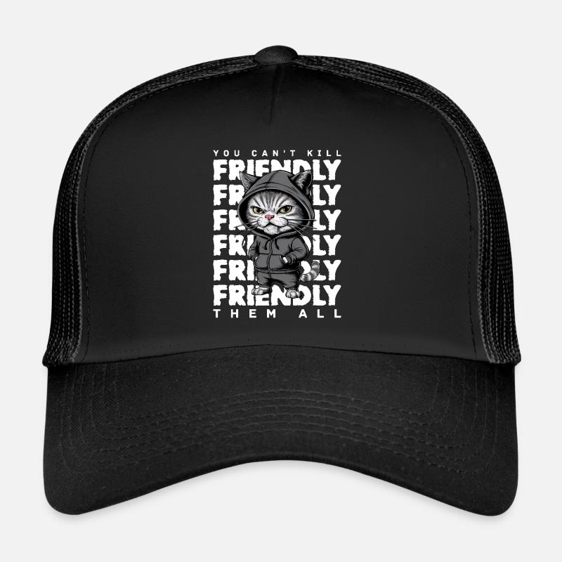 Annoyed Cat Funny Cat Design Saying Trucker Cap