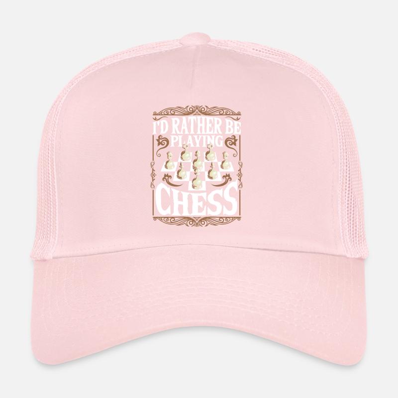 Identifiant du club d’échecs Préférez jouer aux échecs Casquette trucker 