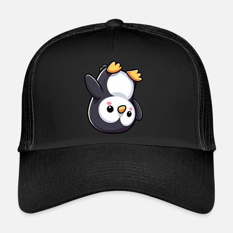 Mignon Pingouin Poirier Dessin animé Chibi Casquette trucker 