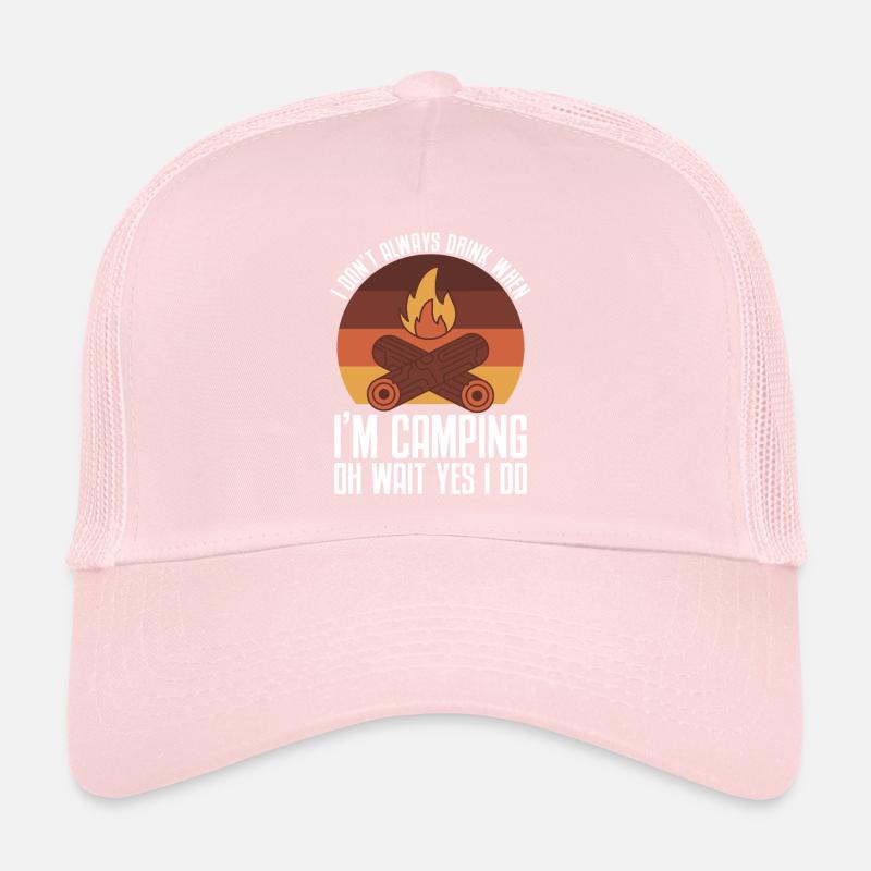 Camping Campfire Camper Trucker Cap