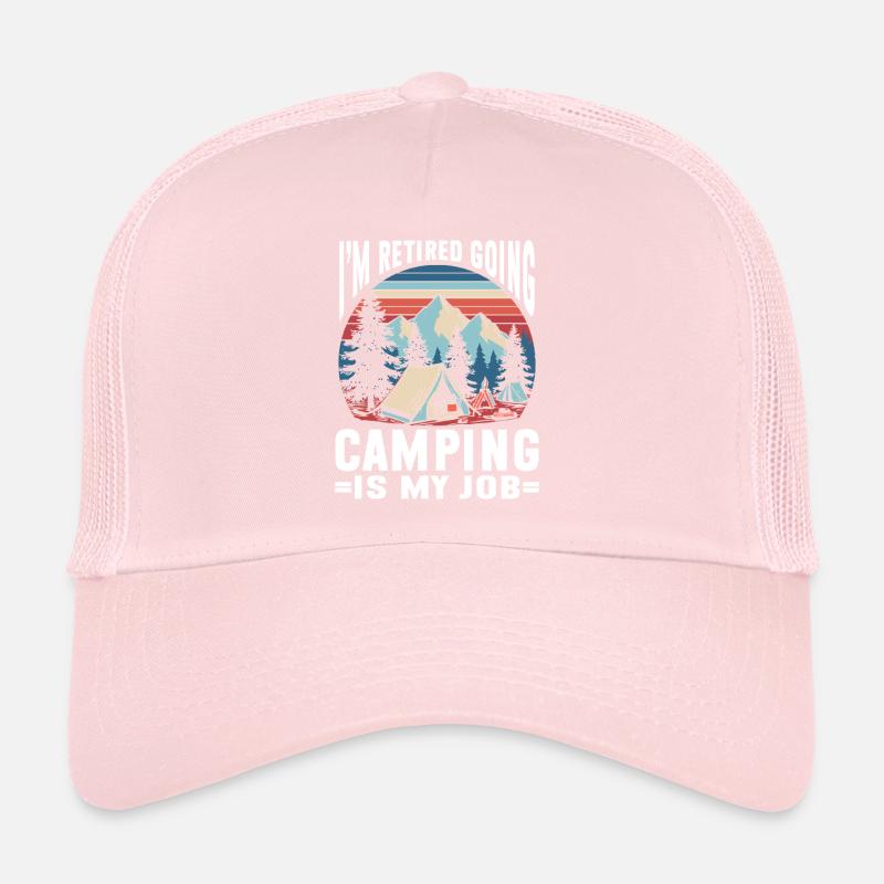 Camping Campfire Camper Trucker Cap