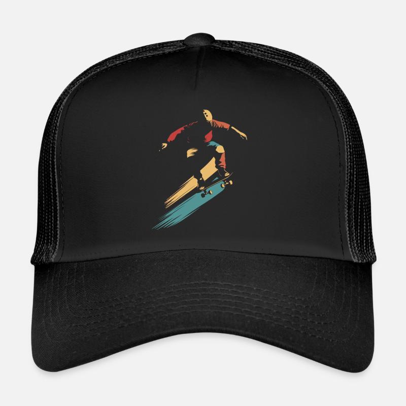 Skateboard Retro vintage Skating Skateboarding Trucker Cap