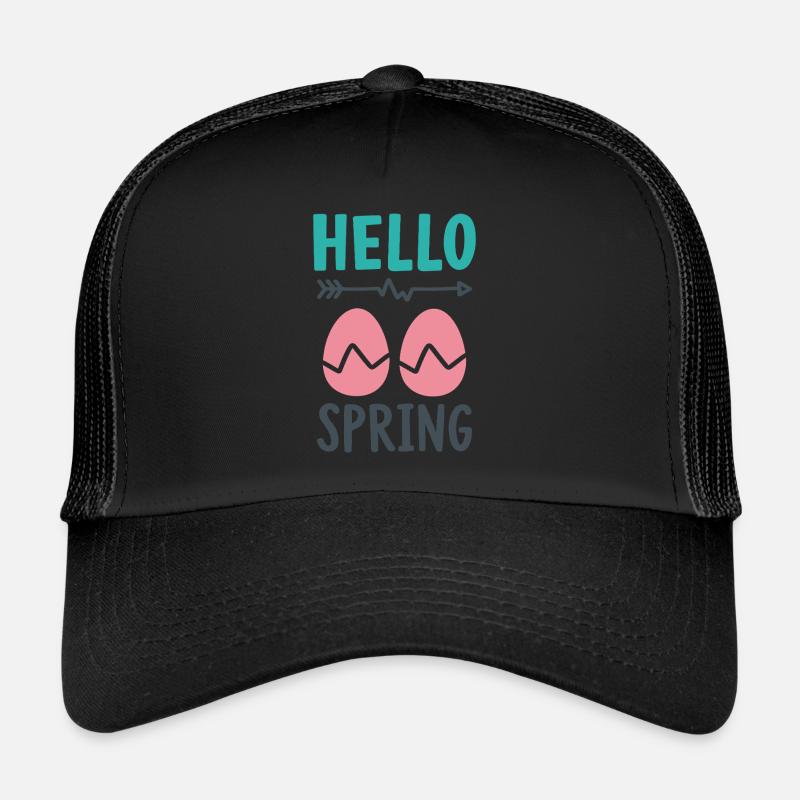 Hello Spring Frühlingsdesign mit Ostereiern Trucker Cap