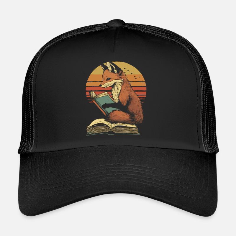 Fox reads books Trucker Cap