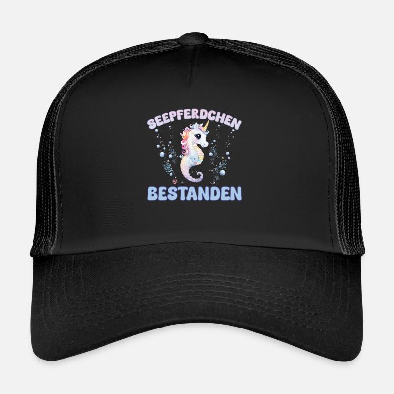 Mädchen Seepferdchen bestanden Kinder Trucker Cap