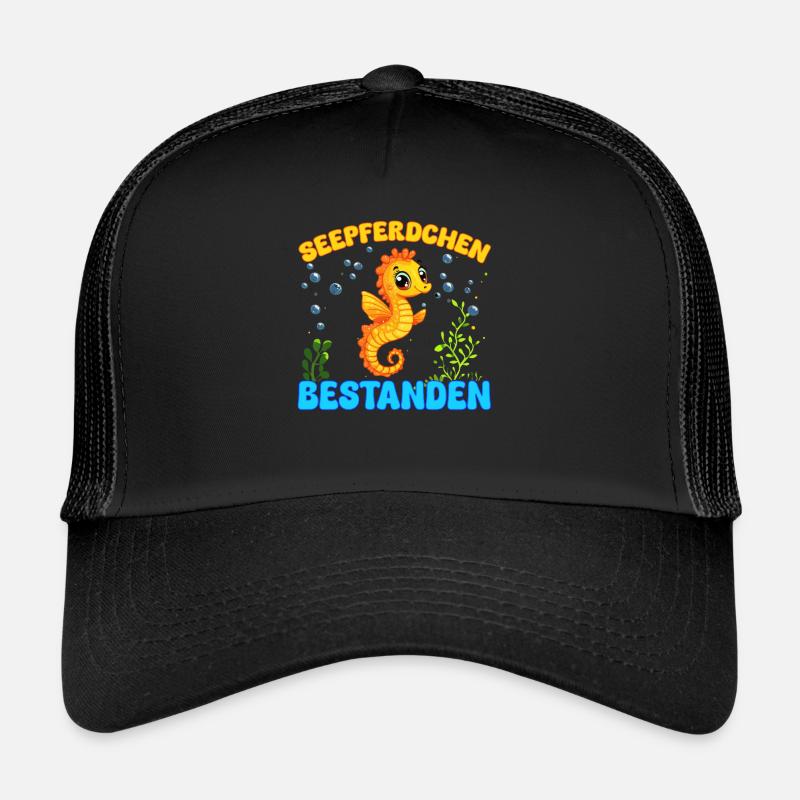 Mädchen Seepferdchen bestanden Kinder Trucker Cap