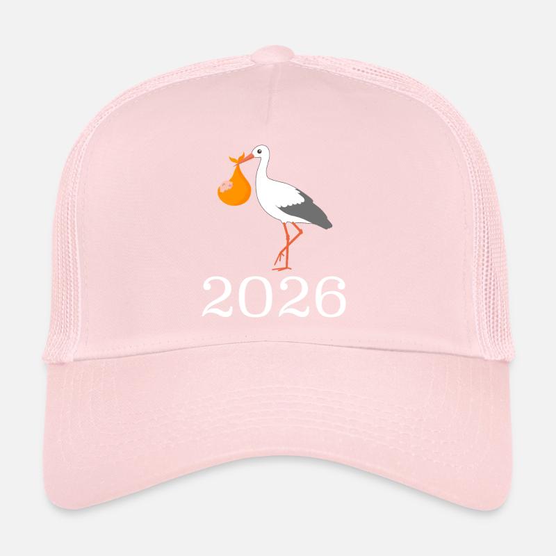 Mignon cigogne avec bébé 2026 illustration Casquette trucker 