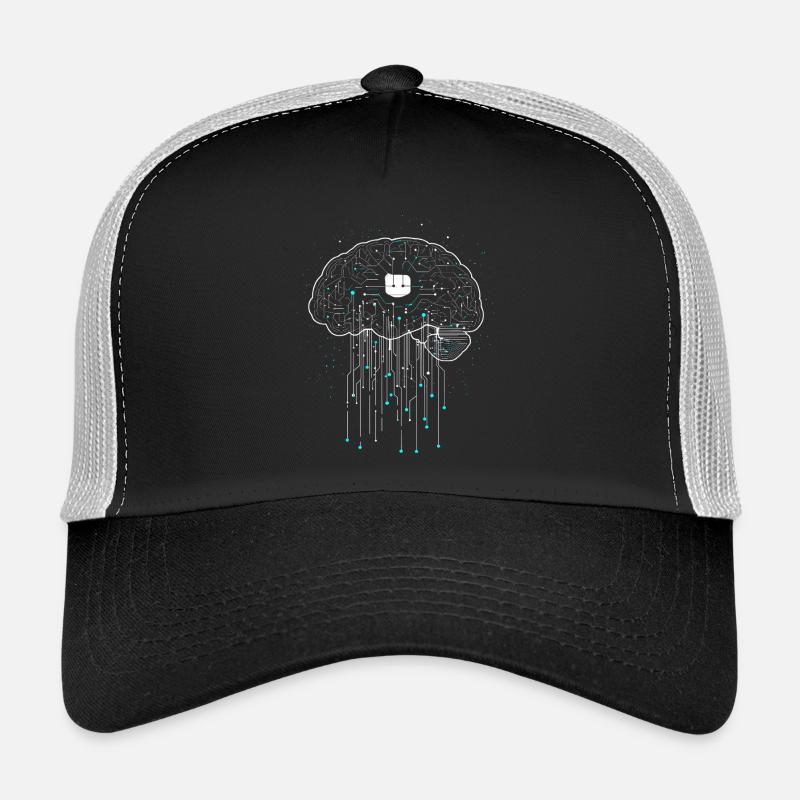 Brain Brainstorming Minimalist Knowledge Trucker Cap