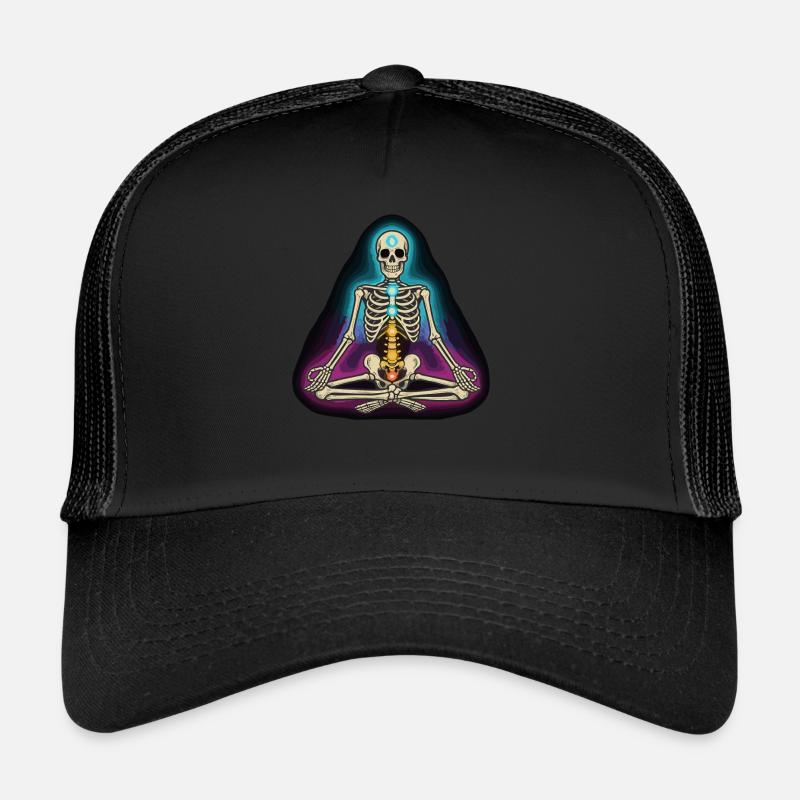 Yoga du squelette - Posture des chakras Casquette trucker 
