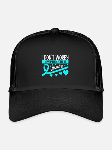 Trouble anxieux Trouble anxieux - Casquette trucker  - noir/noir - Devant