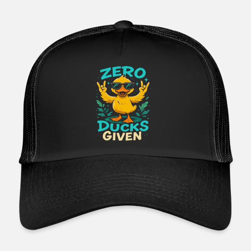 Zero Ducks Given Enten-Motiv Spaß Trucker Cap