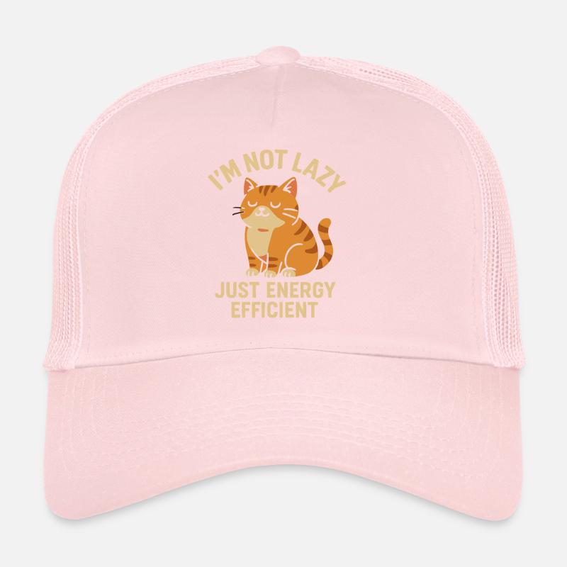 I'm Not Lazy Just Energy Saving Cat Trucker Cap