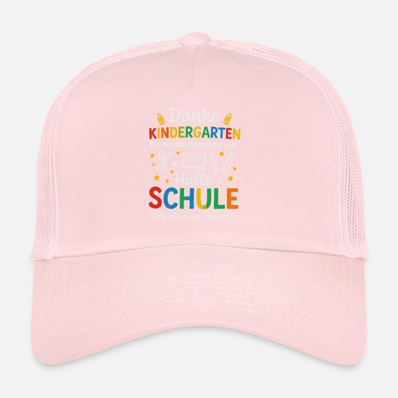 Danke Kindergarten Hallo Schule Einschulung Trucker Cap