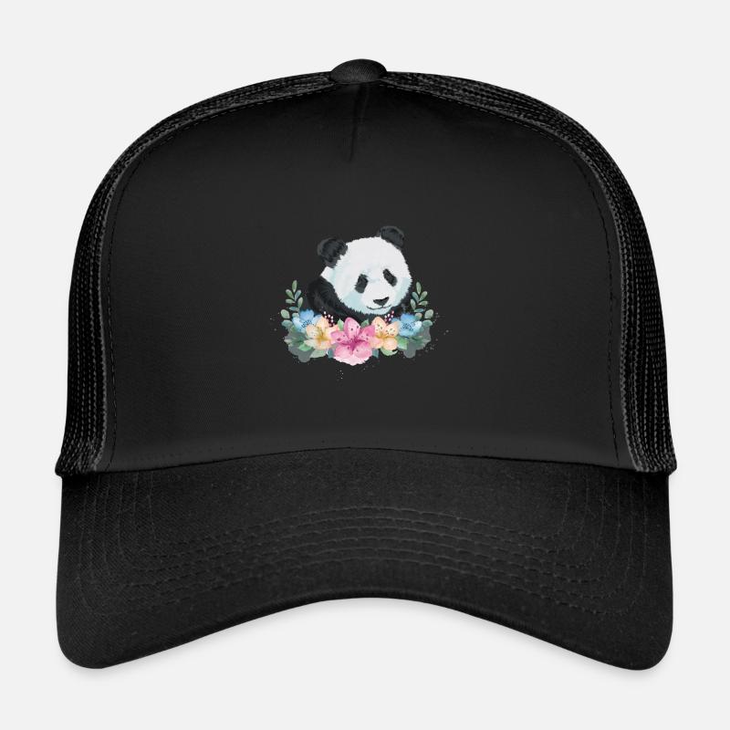 Panda ours cadeau fleur panda Casquette trucker 