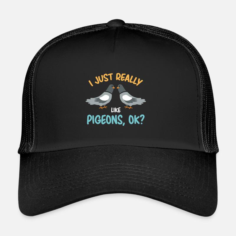 Pigeons Pigeons Pigeon Lovers Gift - Trucker Cap - black/black