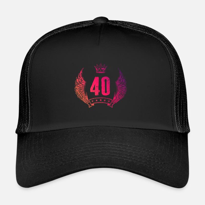 40 Zahl Krone Trucker Cap