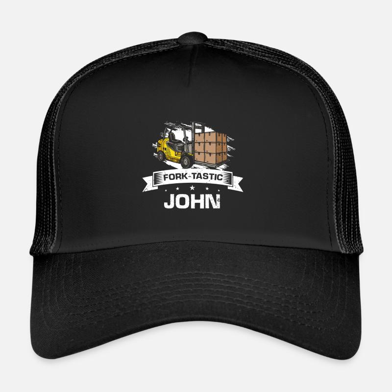 Gabelstaplerfahrer und Lagerhaus Gabestaplerfahrer - Trucker Cap - Schwarz/Schwarz