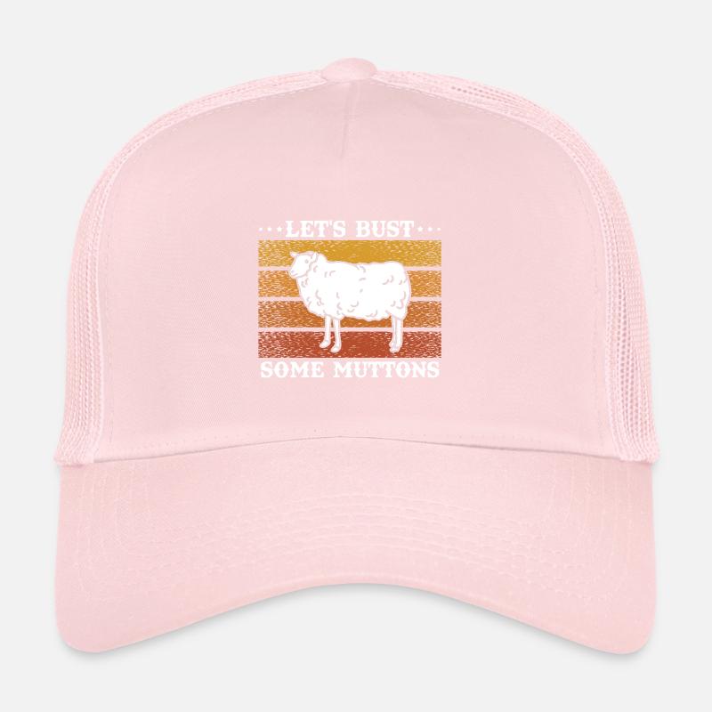 Let's Bust Some Muttons Vintage Sheep Gift Trucker Cap