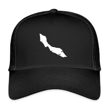 Curacao map flag - Trucker Cap - black/black - Front