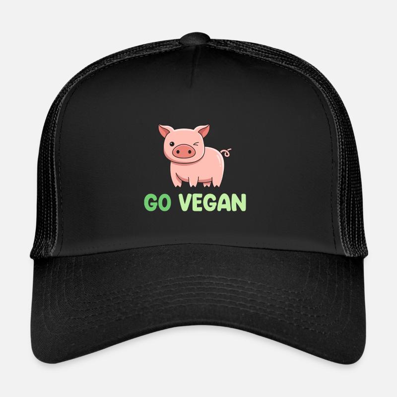 Pig design for proud vegans Trucker Cap