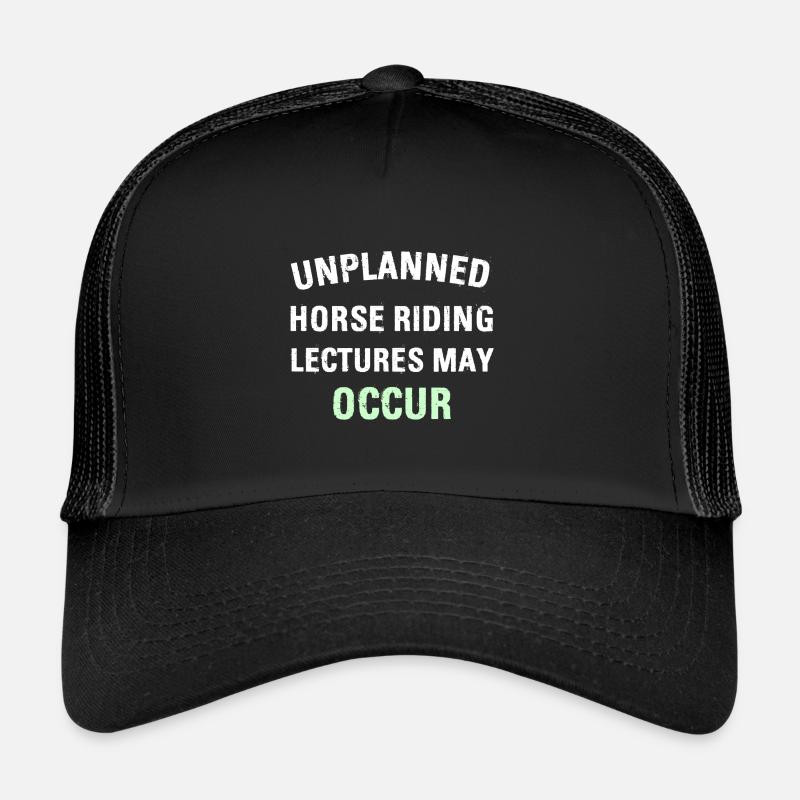 DES CONFÉRENCES D’ÉQUITATION IMPRÉVUES PEUVENT AVOIR LIEU Casquette trucker 