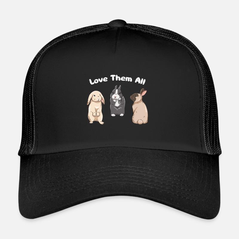 Conception de lapin mignon pour les propriétaires de lapins Casquette trucker 