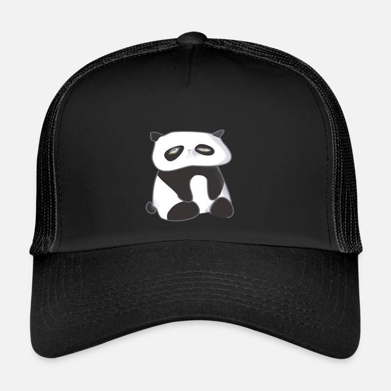 Tired Panda - Trucker Cap - black/black