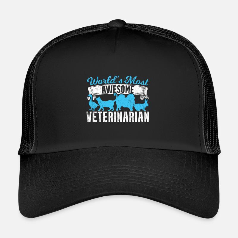 Weltbester Tierarzt - Trucker Cap - Schwarz/Schwarz