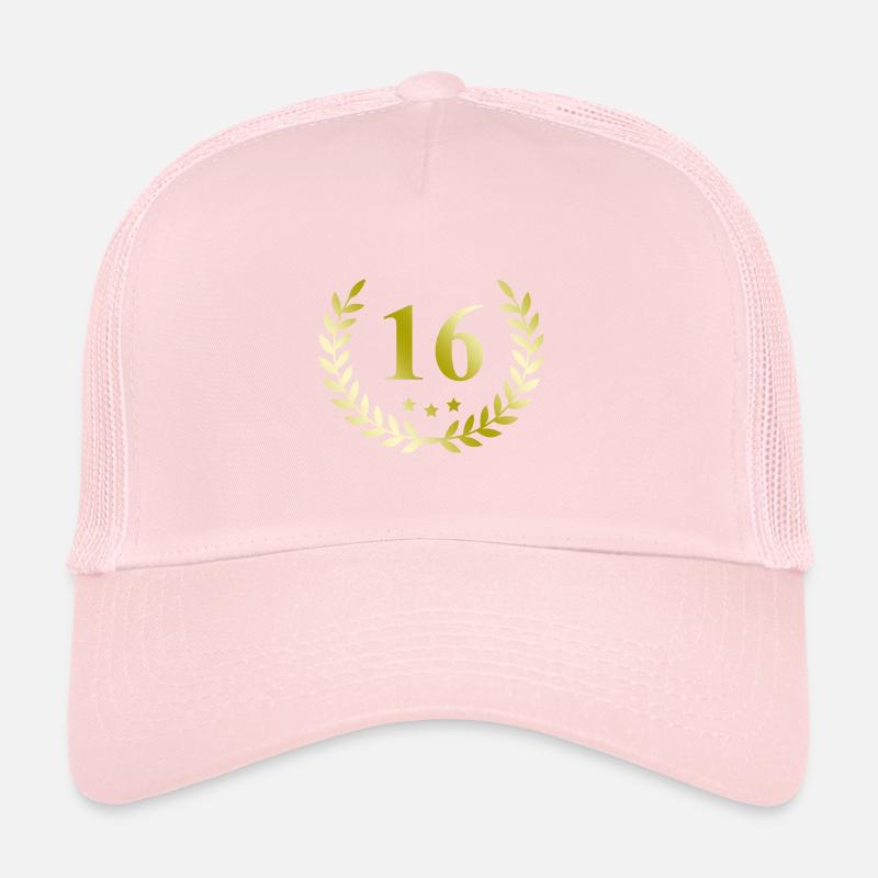 16 Couronne numérique Casquette trucker 