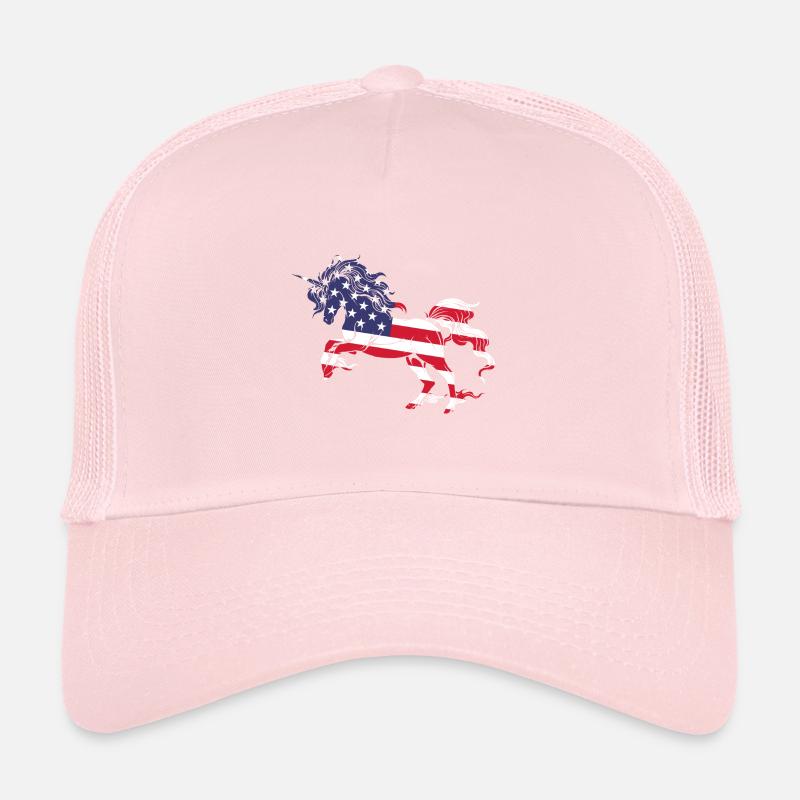 Amerikan Einhorn Frauen Mädchen 4. Juli Trucker Cap