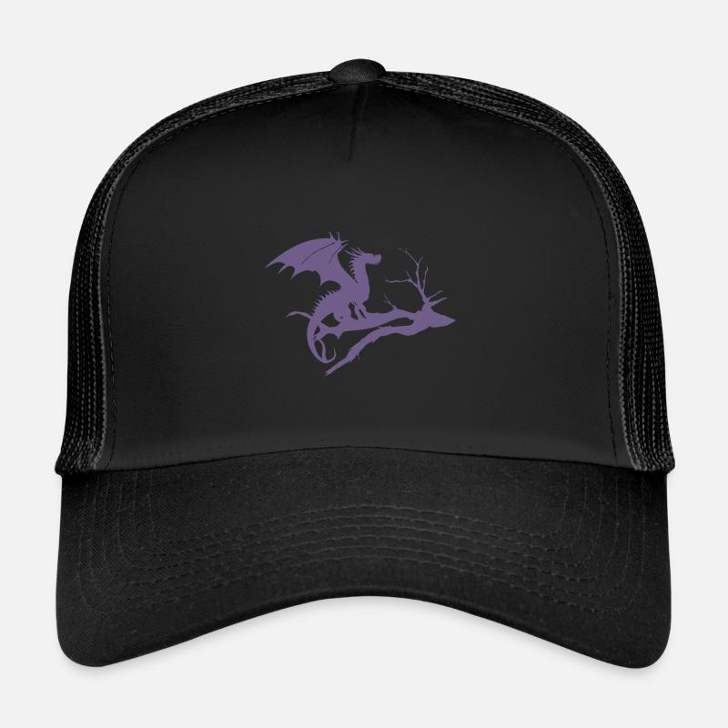 drache design silhouette toter baum Trucker Cap