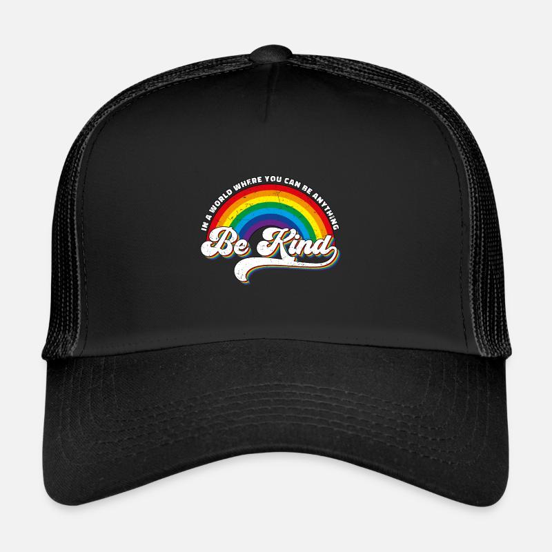 Be Kind LGBT Regenbogen Trucker Cap