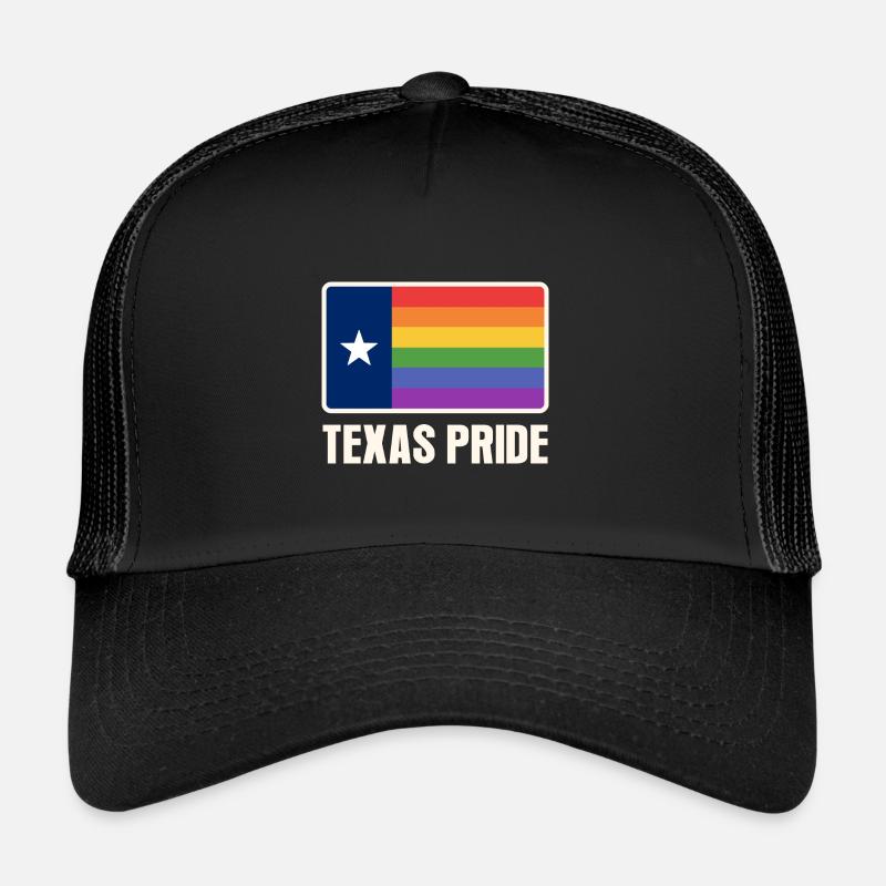 Conception du drapeau arc-en-ciel du Texas pour les Texans LGBT + Casquette trucker 
