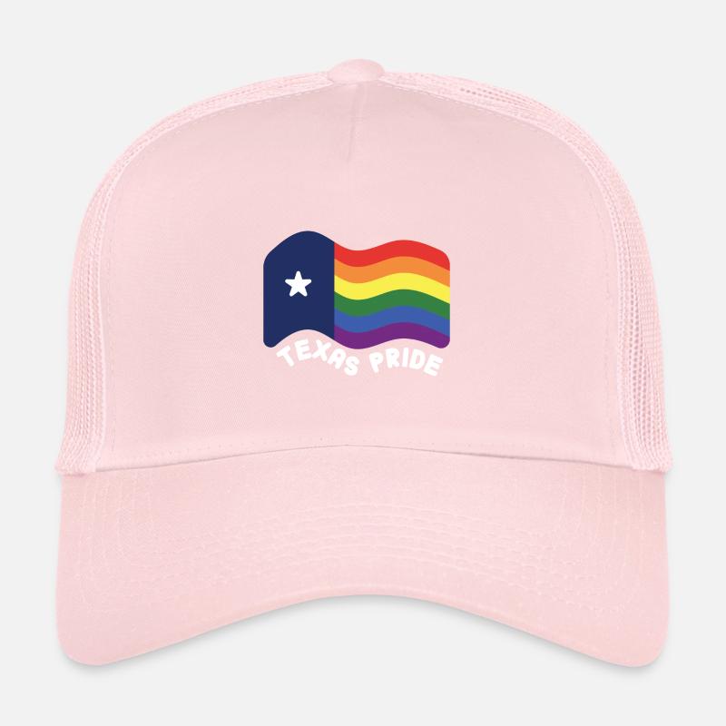 Conception du drapeau arc-en-ciel du Texas pour Proud LGBT + Casquette trucker 
