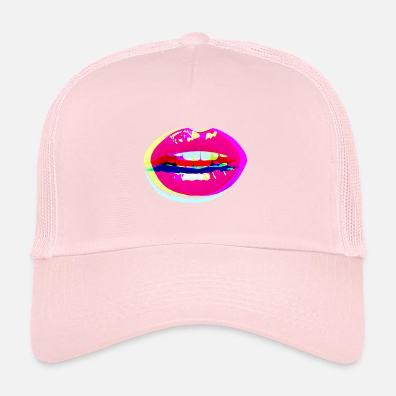 Sexy Lips 2 croix neon colored Casquette trucker 