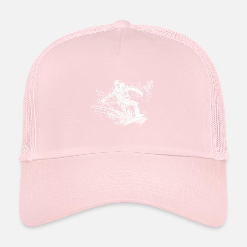 Snowboarding Ride Style Deep Snow Snowboard Move Trucker Cap