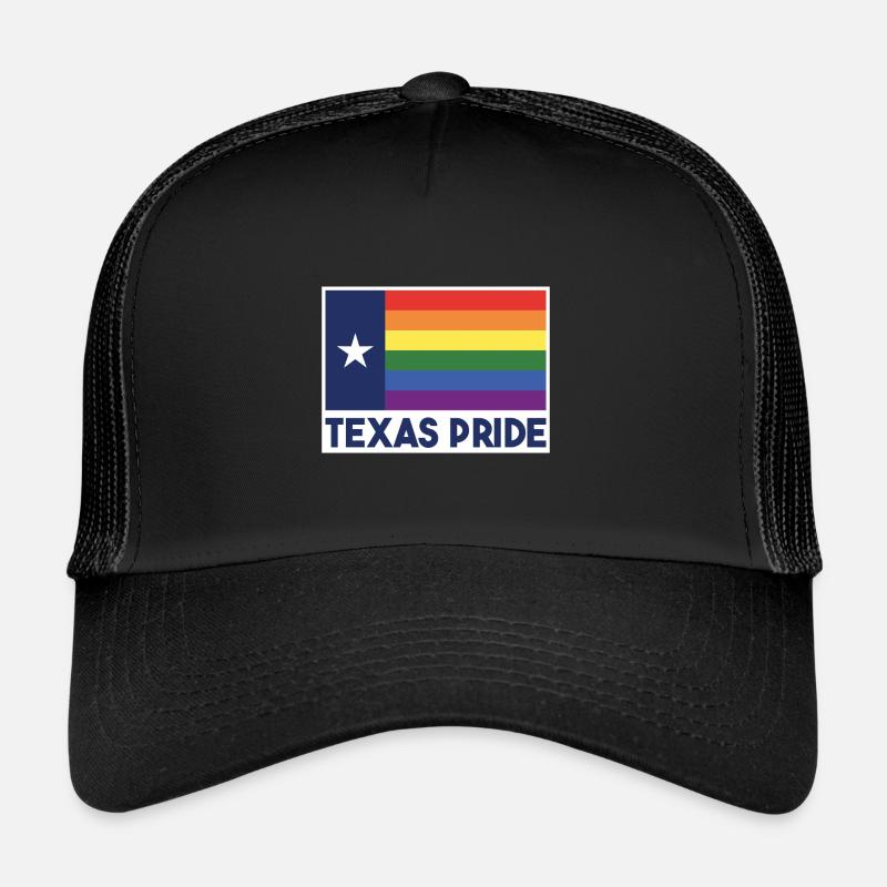 Conception arc-en-ciel du drapeau du Texas pour Proud LGBT + Casquette trucker 
