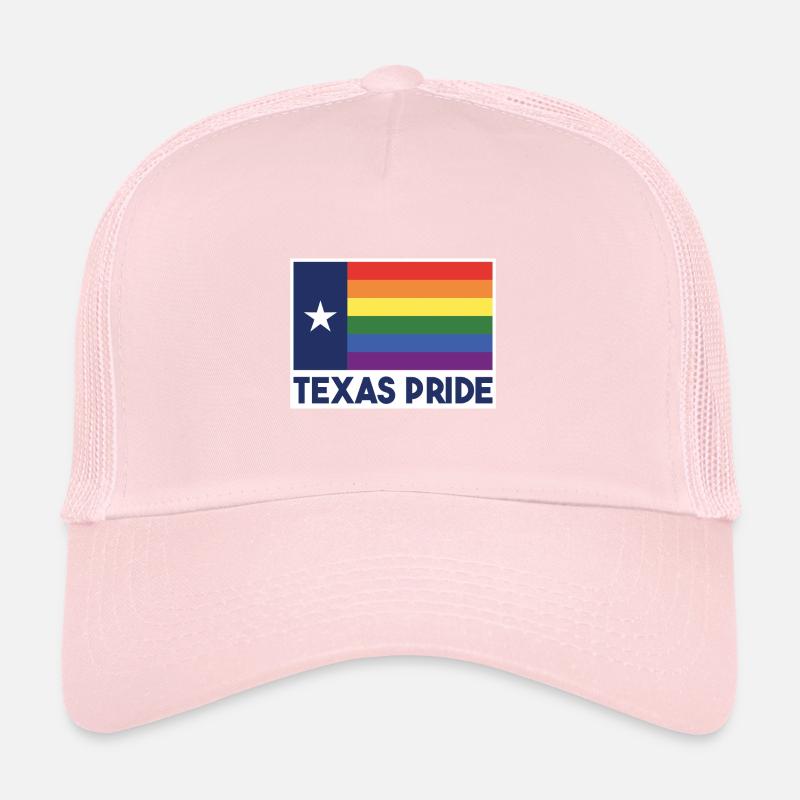 Conception arc-en-ciel du drapeau du Texas pour Proud LGBT + Casquette trucker 
